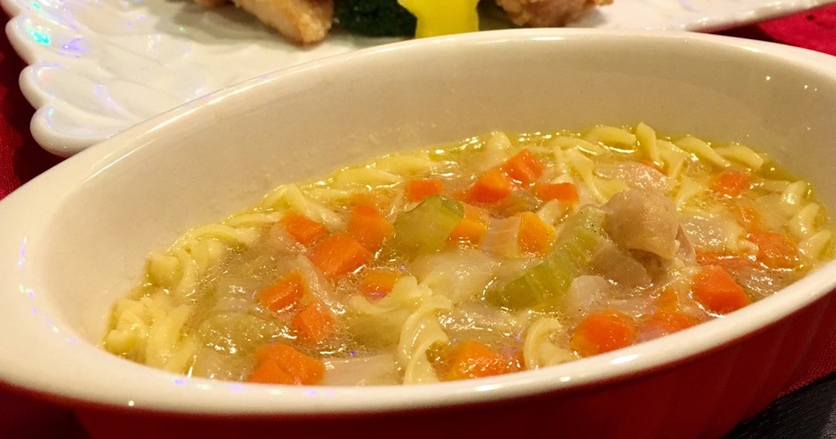 太鼓腹チキンヌードルスープのレシピ