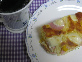 ホットケーキミックスでお手軽おさかなピザ