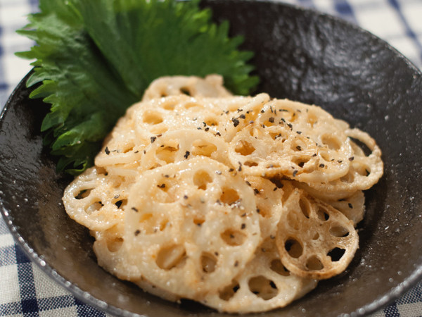 焼きれんこんの明太マヨあえ