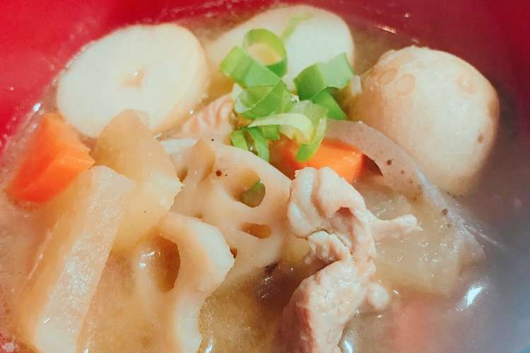 大根 里芋 レンコンが美味しい豚汁 レシピ 作り方 By かっちゃん杉 クックパッド 簡単おいしいみんなのレシピが358万品