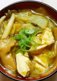 鶏むね肉と白菜 もやしメンマの中華スープ