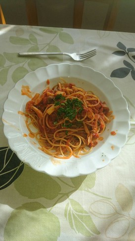 ツナときのこのスパゲッティ