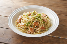 香燻ローストサーモンの和風パスタ