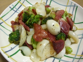 ゆり根とベーコンの炒め物
