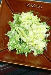 白菜とレタスの豆腐マヨサラダ