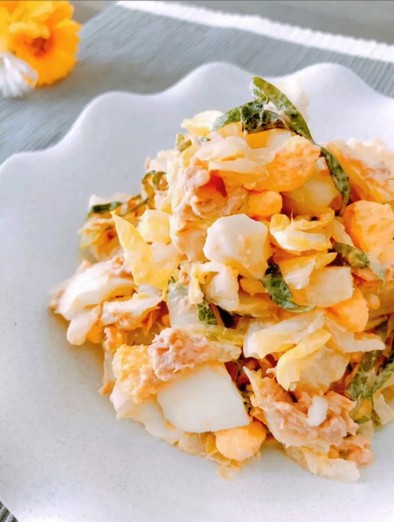 デパ地下風♡白菜と卵のレモン風味サラダの写真