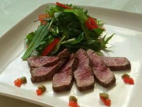 牛ヒレ肉のたたき★さっぱり柚子胡椒で