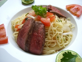 タイ風♪牛肉冷製パスタ(*^▽^*)