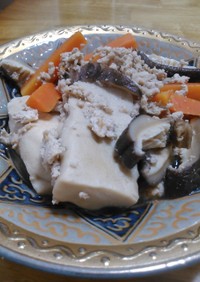 鶏そぼろと高野豆腐の炒り煮