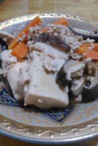鶏そぼろと高野豆腐の炒り煮