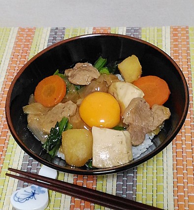 さかえの野菜丼　すき焼き風味の写真
