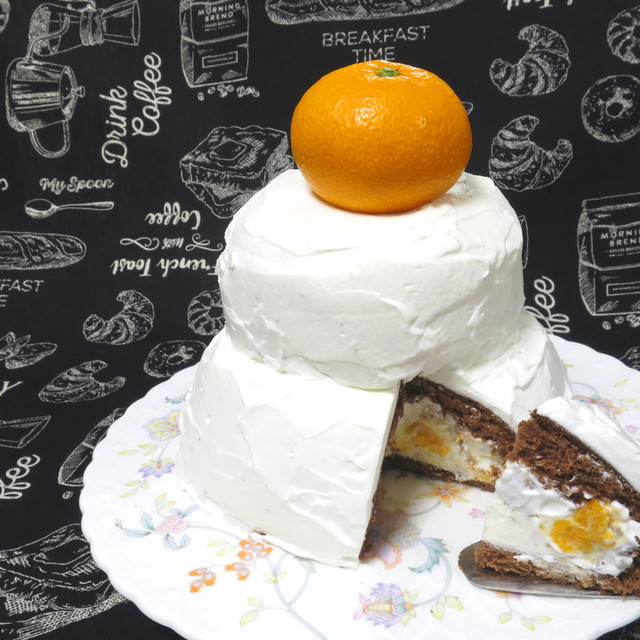 お正月に 鏡餅みたい みかん入りケーキ レシピ 作り方 By パンダワンタン クックパッド