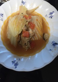 白菜とひき肉のミルフィーユコンソメスープ