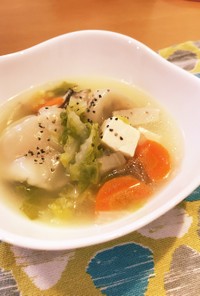 お野菜たっぷり♡簡単餃子スープ