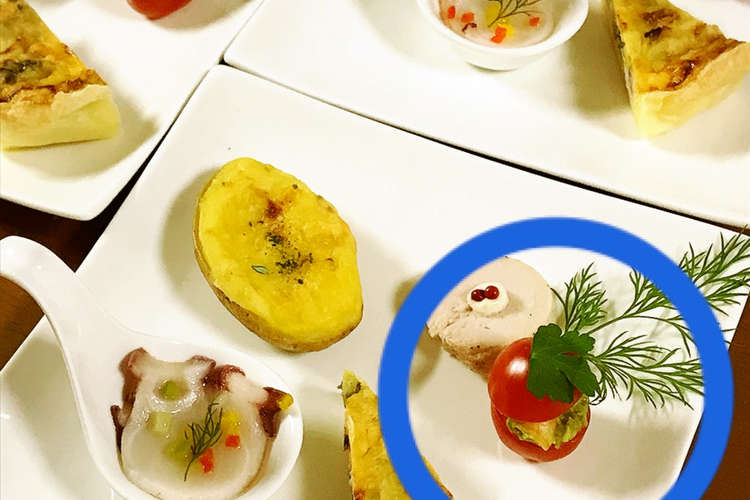 Xmasディナー 前菜 トマトのファルシ レシピ 作り方 By 北の香り クックパッド 簡単おいしいみんなのレシピが349万品