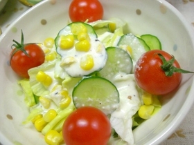 レタスのチーズマヨサラダ