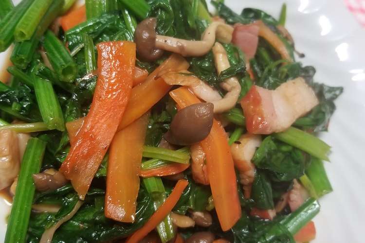 ほうれん草のオイスターソース炒め レシピ 作り方 By りったんー クックパッド 簡単おいしいみんなのレシピが355万品