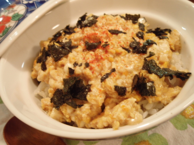 豆腐と卵のふわふわ丼