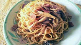 舞茸とベーコンの和風パスタ