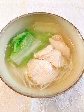 温まりましょ❣️白菜と鶏のあっさり煮麺