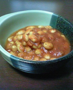ホクホク大豆の簡単トマト煮