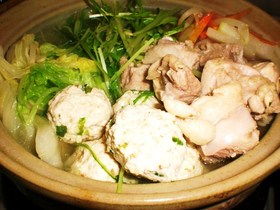 めちゃうま!鶏と豚肉とたっぷり野菜の塩鍋