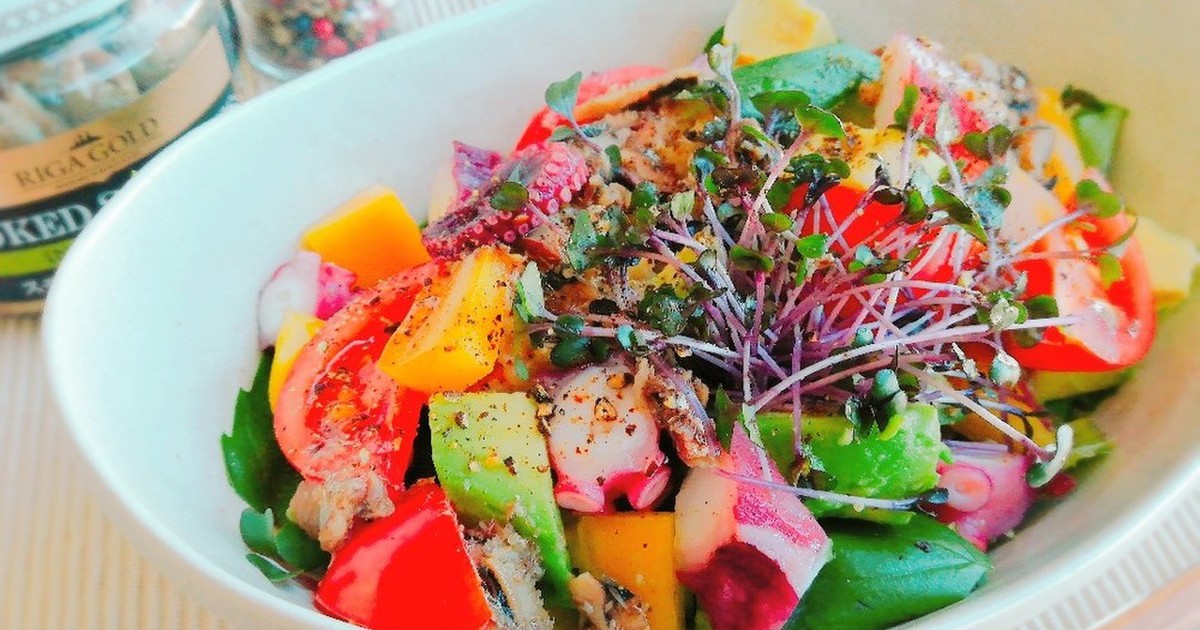 タコサラダ ライムビネガードレッシング添え レシピ