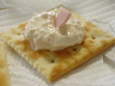 クリームチーズとソーセージのディップの写真