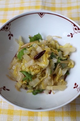 大葉入り白菜の甘酢漬け(ラーパーツァイ)
