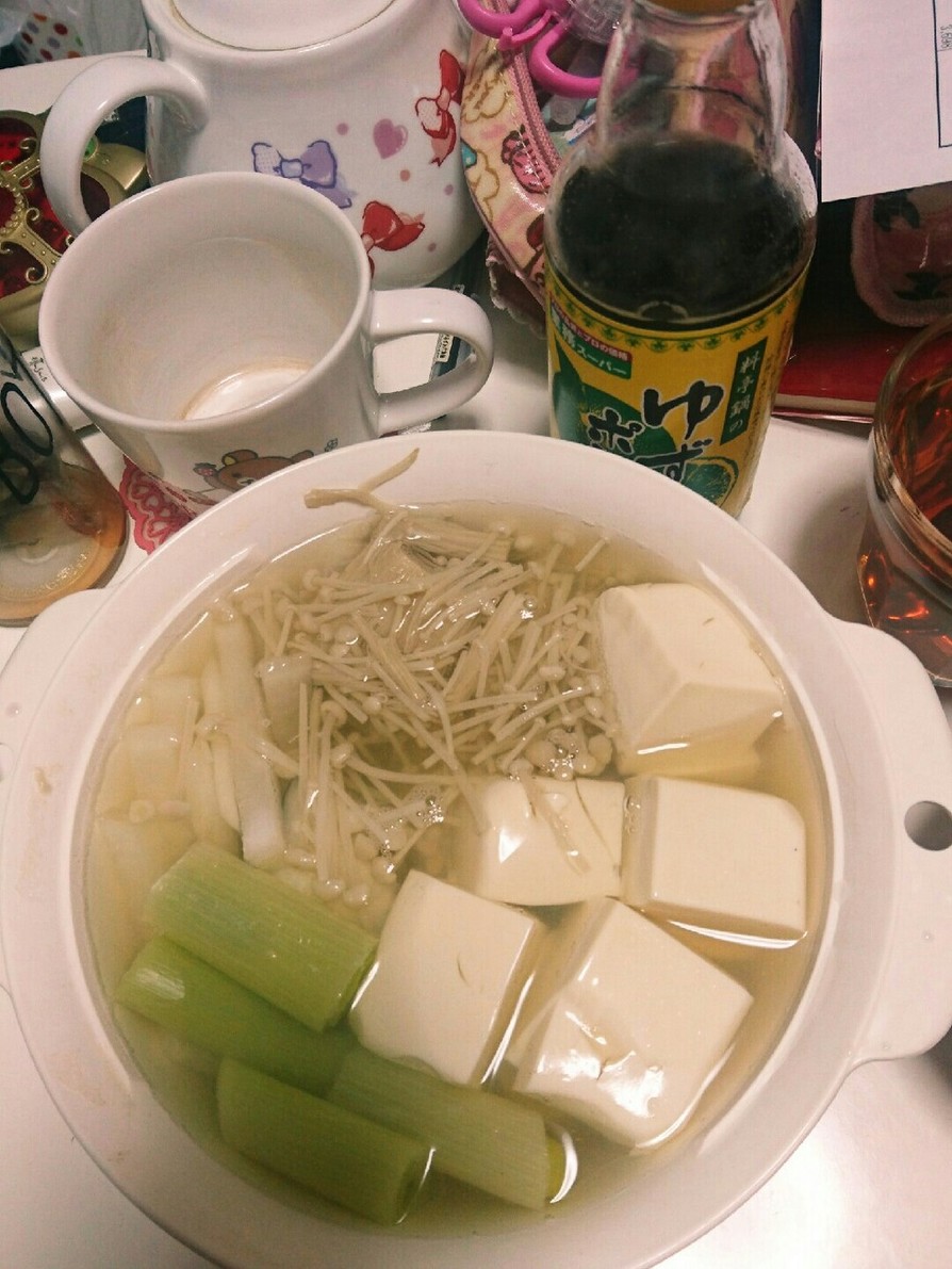 【ひとり鍋】湯豆腐の画像
