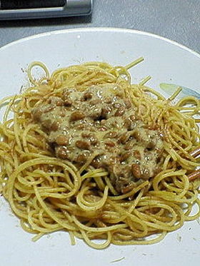 簡単!フライパンだけで和風納豆パスタ