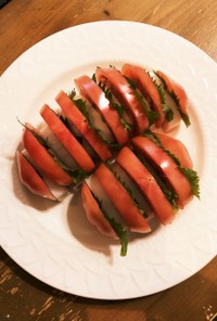 お年賀ファーストトマトの和風カプレーゼ