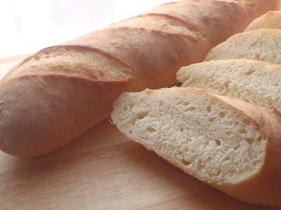 捏ねないパン★小麦薫るフランスパンの写真