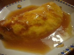 はんぺん玉子の甘酢生姜あんかけ