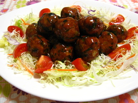小松菜入り肉団子