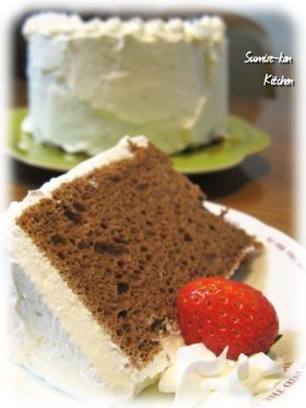 板チョコ入り☆ココアシフォンケーキ