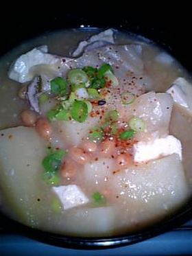 ○なっとんじる(納豆+豚汁で・・・)○