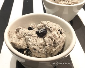 御節の余りで黒豆のアイスクリーム
