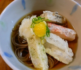 大満足☆四色揚げ餅入りおろしそば