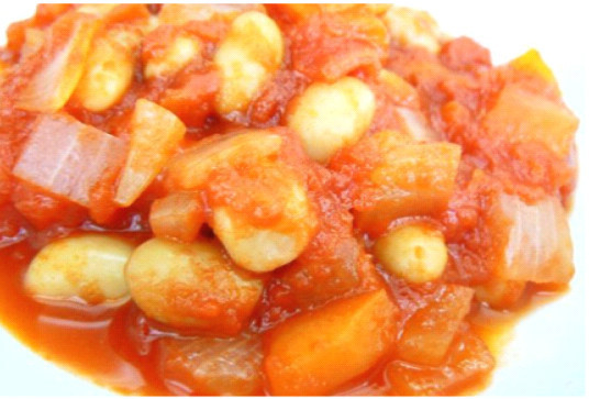 大豆と玉ねぎのトマト煮の画像