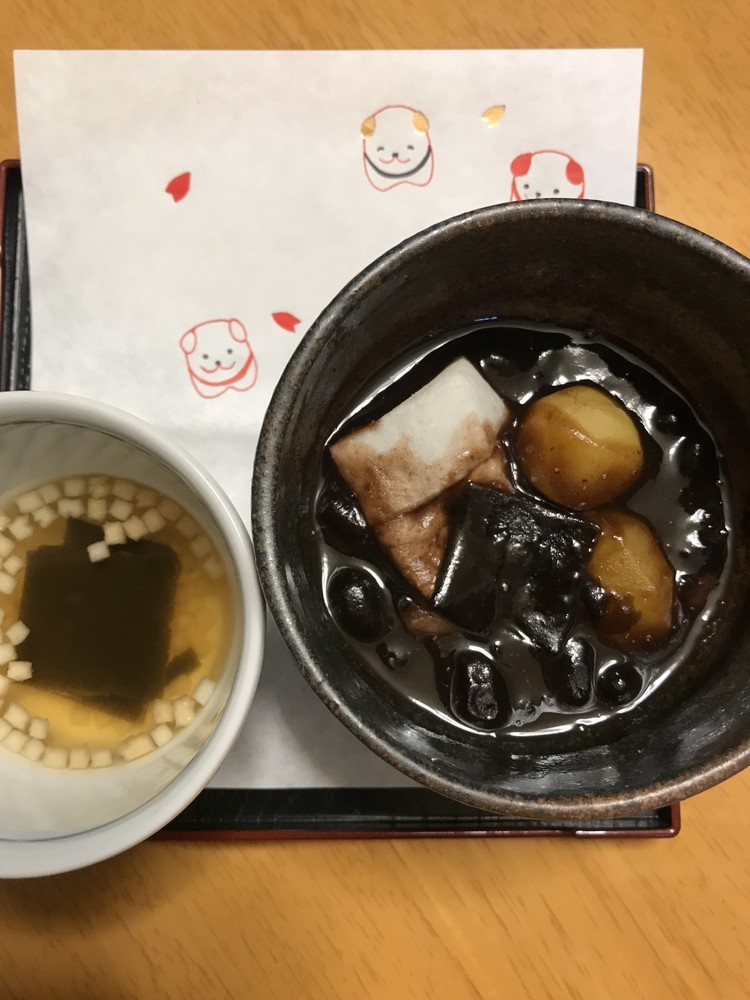 黒豆のおしるこ風の画像