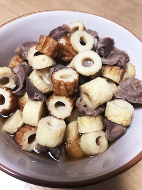 砂肝とちくわの煮物