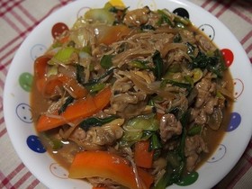 残り野菜で中華炒め