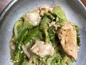 ささみキャベツの味噌マヨ(無水鍋QC使用