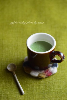 *酒粕ドリンク*酒粕の抹茶豆乳ラテ