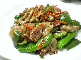 しし唐と豚肉のピリ辛炒め