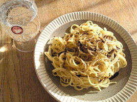 ナチュラルチーズパスタのまかない飯