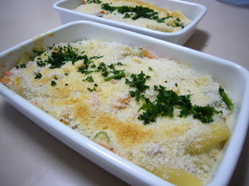 桜海老と野菜のグラタン