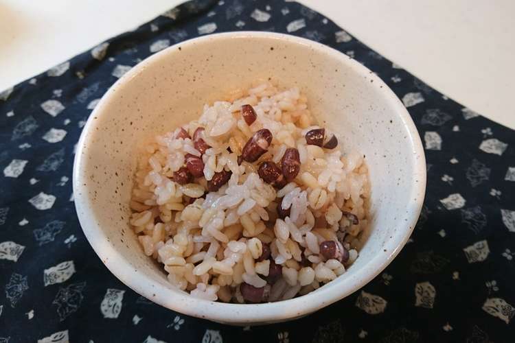 活力鍋使用 小豆入り麦ご飯 レシピ 作り方 By ぷーあきこ クックパッド