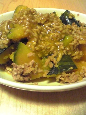 ほくほくかぼちゃのそぼろあん煮